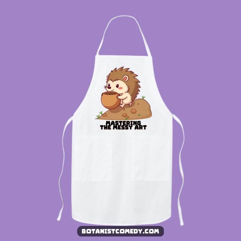 Funny Hedgehog Apron: Cook with Grit, Hilarious Funny Gift