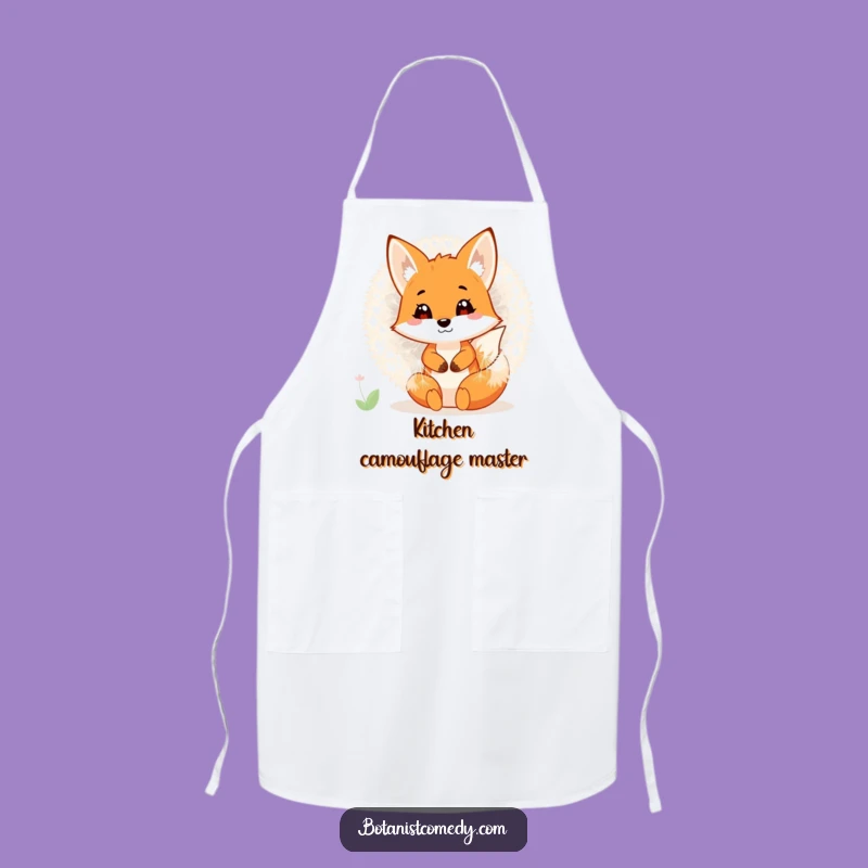 Funny Fox Apron: Dandelion Kitchen Hideout, Perfect Funny Gift
