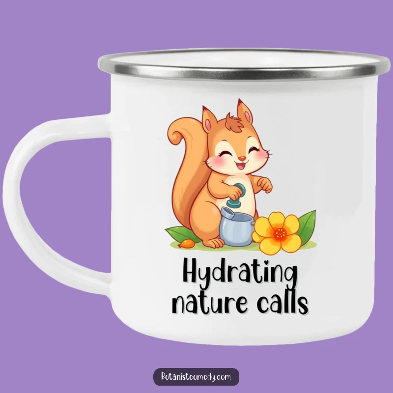 Funny Squirrel Camping Mug: Outdoor Garden Adventure, Unique Funny Gift