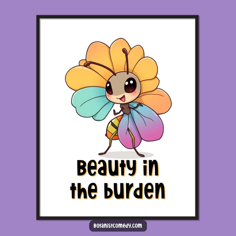 Funny Ant Art Print: Motivational Decor, Hilarious Funny Gift