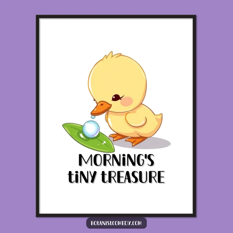 Funny Duckling Art Print: Charming Decor, Hilarious Funny Gift