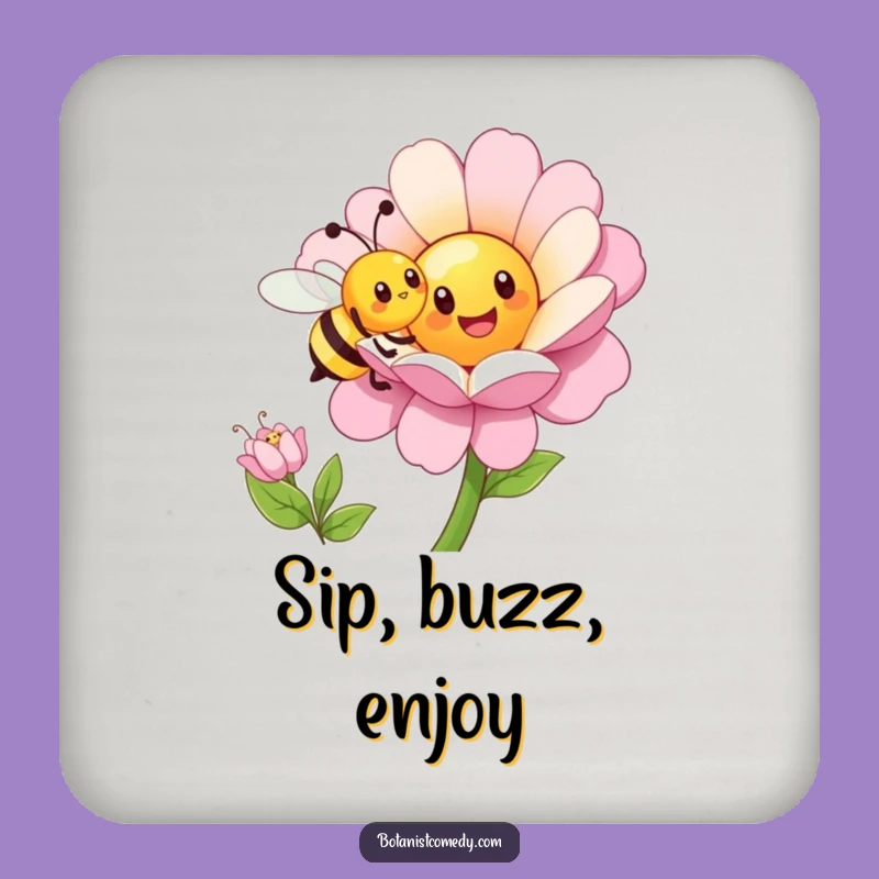 Funny Bee Coaster: Sweet Protection, Hilarious Funny Gift