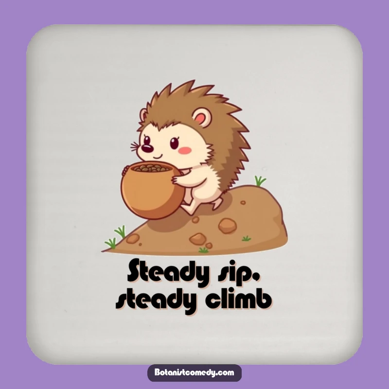 Funny Hedgehog Coaster: Protect Surfaces, Hilarious Funny Gift