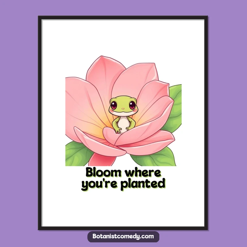 Funny Gecko Poster: Playful Art, Perfect Funny Gift