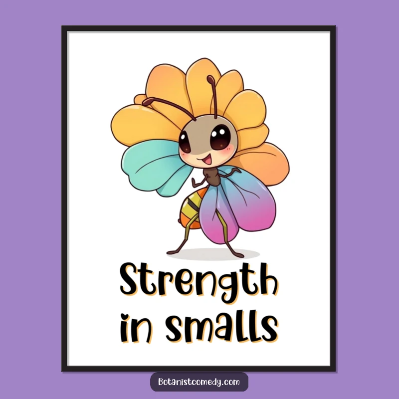 Funny Ant Poster: Motivational Art, Perfect Funny Gift