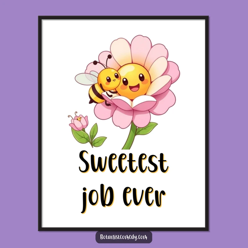 Funny Bee Poster: Cheerful Art, Perfect Funny Gift
