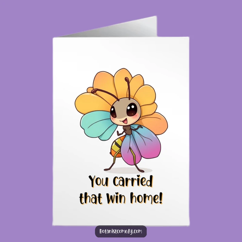 Free Printable Ant Congrats Card: Funny Hard Worker, Colorful Achievement Gift