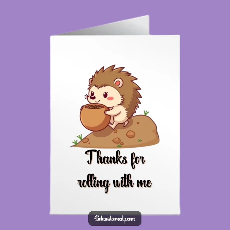 Free Printable Hedgehog Thank You Card: Funny Woodland Gratitude, Downloadable Appreciation