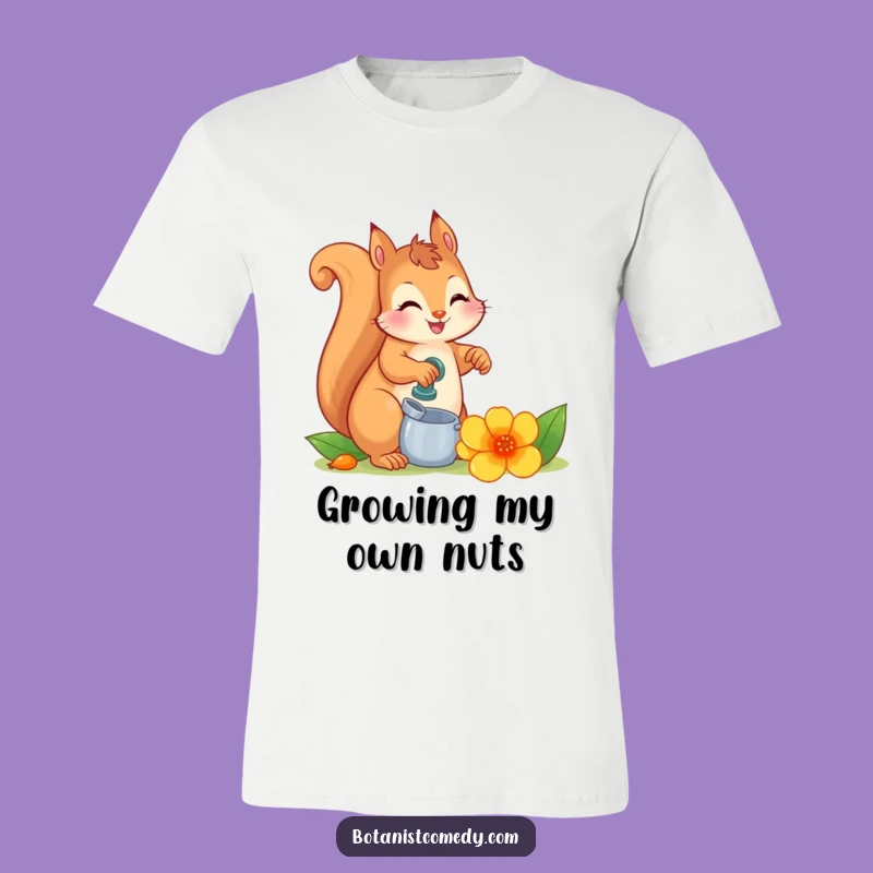 Funny Squirrel T-Shirt: Whimsical Garden Watering Tee, Perfect Funny Gift