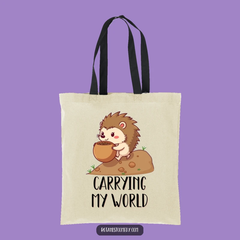 Funny Hedgehog Tote Bag: Carry Your Goals, Hilarious Funny Gift